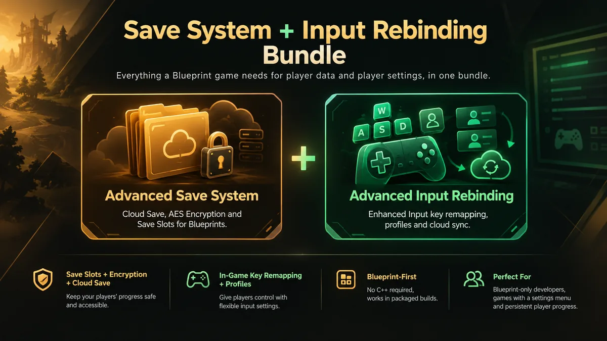Save System + Input Rebinding Bundle bundle art