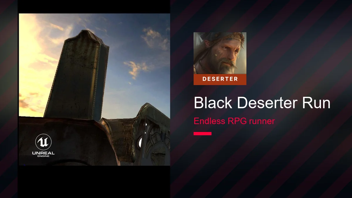 Black Deserter Run game art
